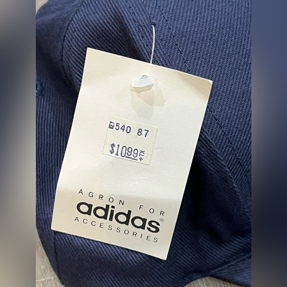 NWT Deadstock vintage Adidas new old stock NOS Men’s Snap Back Navy Hat - Picture 2 of 5